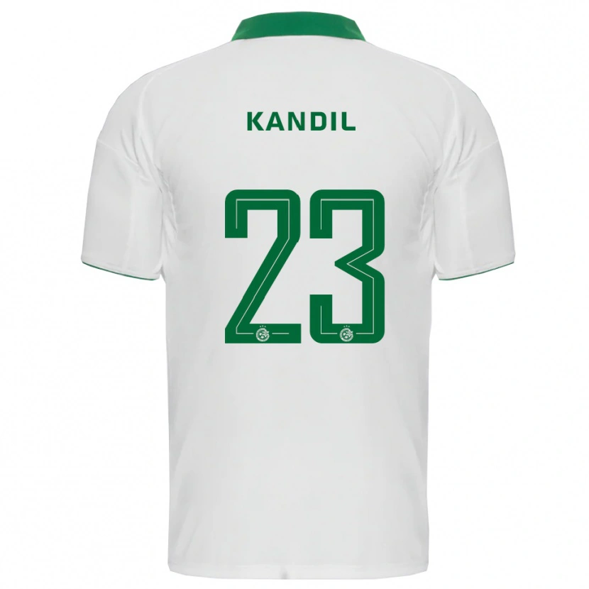 Danxen Enfant Maillot Maor Kandil #23 Blanc Vert Tenues Extérieur 2025/26 T-Shirt