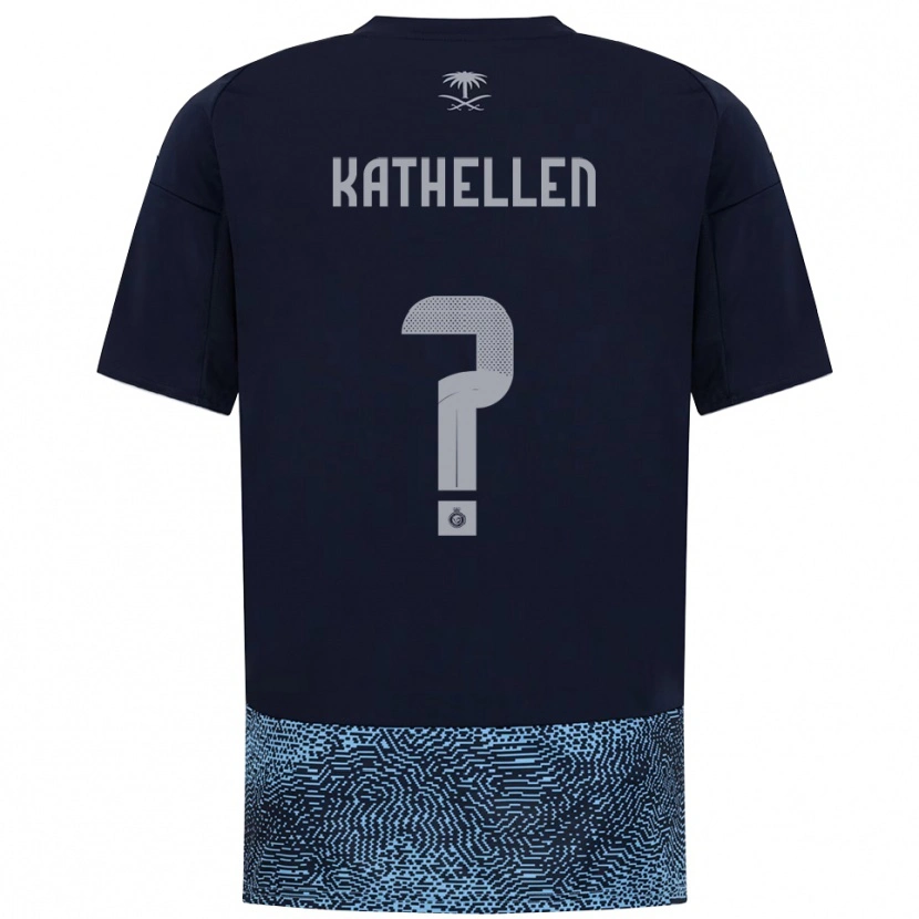Danxen Enfant Maillot Kathellen #0 Marine Bleu Ciel Tenues Extérieur 2025/26 T-Shirt