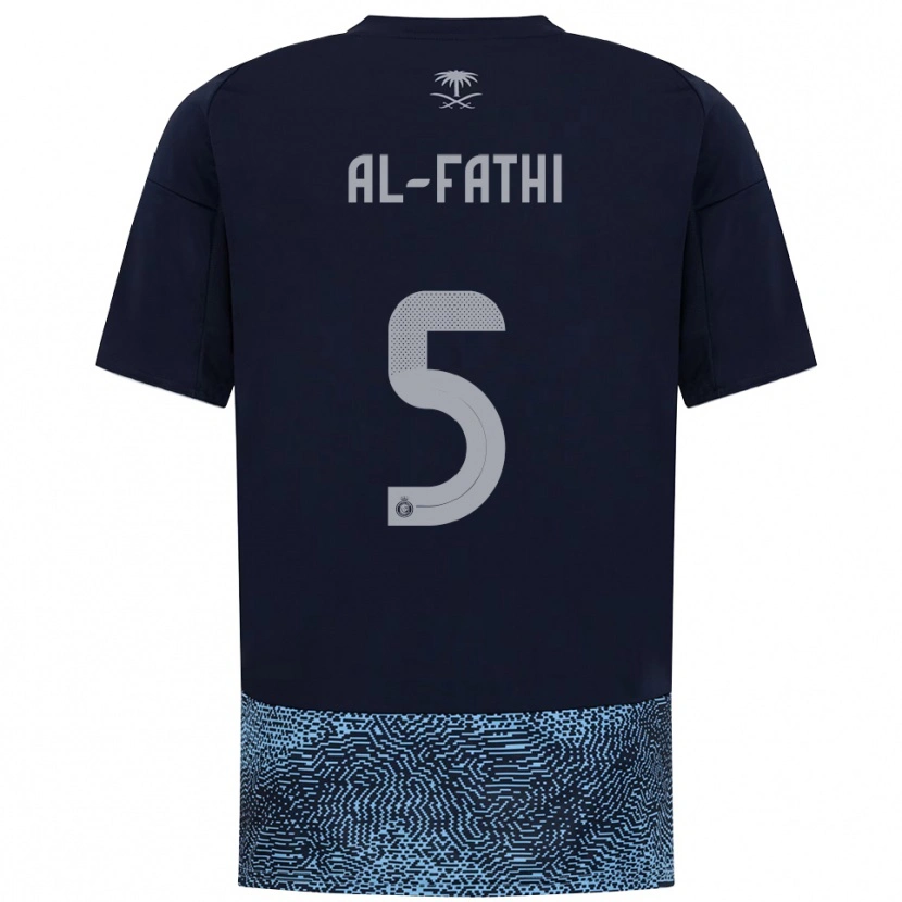 Danxen Enfant Maillot Layan Al-Fathi #5 Marine Bleu Ciel Tenues Extérieur 2025/26 T-Shirt