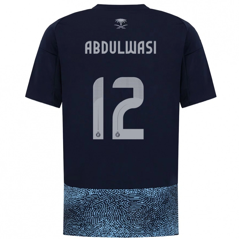 Danxen Enfant Maillot Dalal Abdulwasi #12 Marine Bleu Ciel Tenues Extérieur 2025/26 T-Shirt