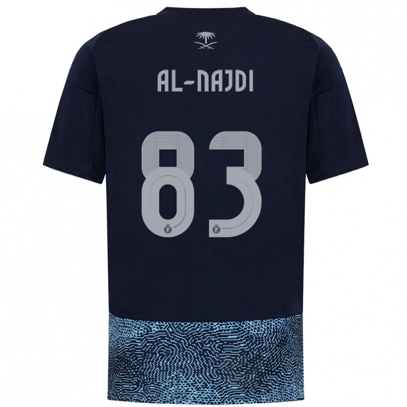 Danxen Enfant Maillot Salem Al-Najdi #83 Marine Bleu Ciel Tenues Extérieur 2025/26 T-Shirt