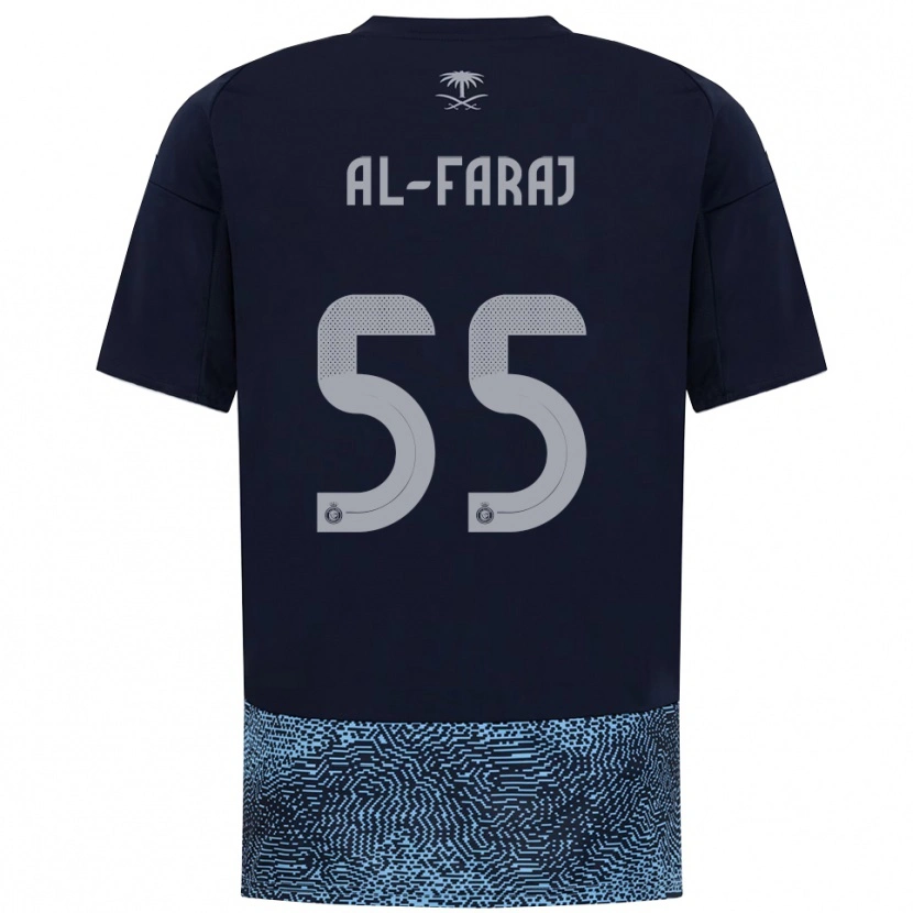 Danxen Enfant Maillot Abdulaziz Al-Faraj #55 Marine Bleu Ciel Tenues Extérieur 2025/26 T-Shirt