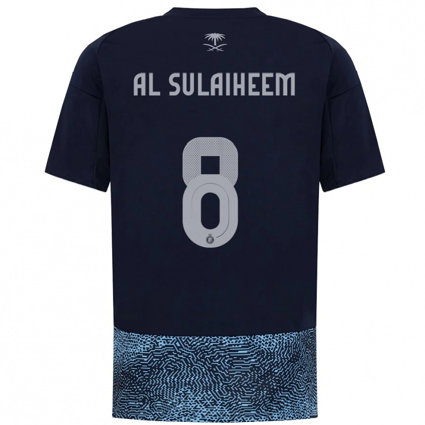 Danxen Enfant Maillot Abdulmajeed Al-Sulayhim #8 Marine Bleu Ciel Tenues Extérieur 2025/26 T-Shirt