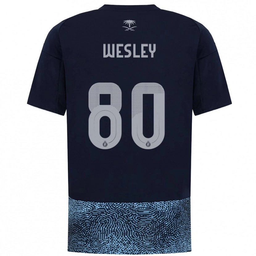 Danxen Enfant Maillot Wesley #80 Marine Bleu Ciel Tenues Extérieur 2025/26 T-Shirt