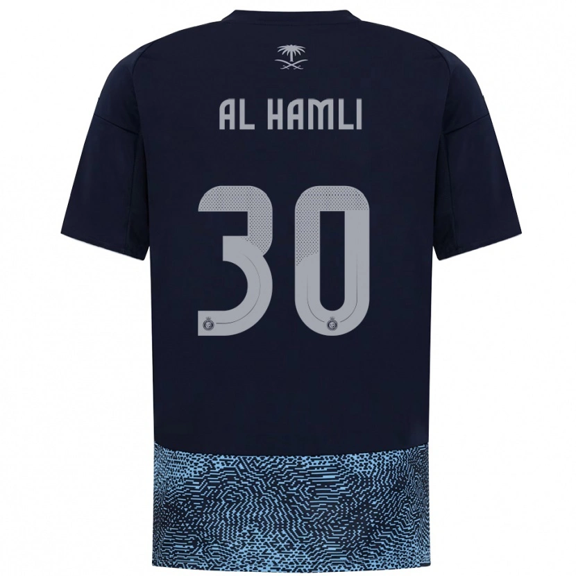 Danxen Enfant Maillot Noura Al-Hamli #30 Marine Bleu Ciel Tenues Extérieur 2025/26 T-Shirt