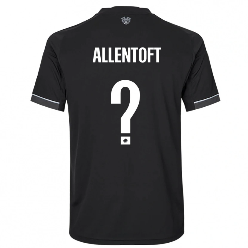 Danxen Enfant Maillot Philip Allentoft #0 Noir Blanc Tenues Extérieur 2025/26 T-Shirt
