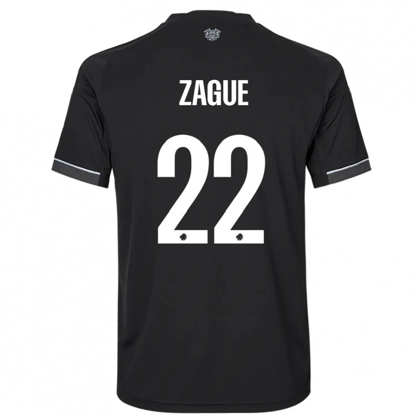 Danxen Enfant Maillot Yoram Zague #22 Noir Blanc Tenues Extérieur 2025/26 T-Shirt
