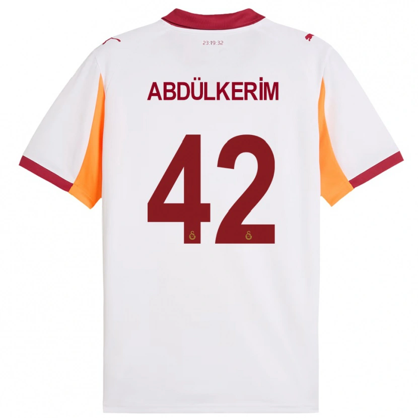 Danxen Enfant Maillot Abdülkerim Bardakcı #42 Blanc Rouge Tenues Extérieur 2025/26 T-Shirt