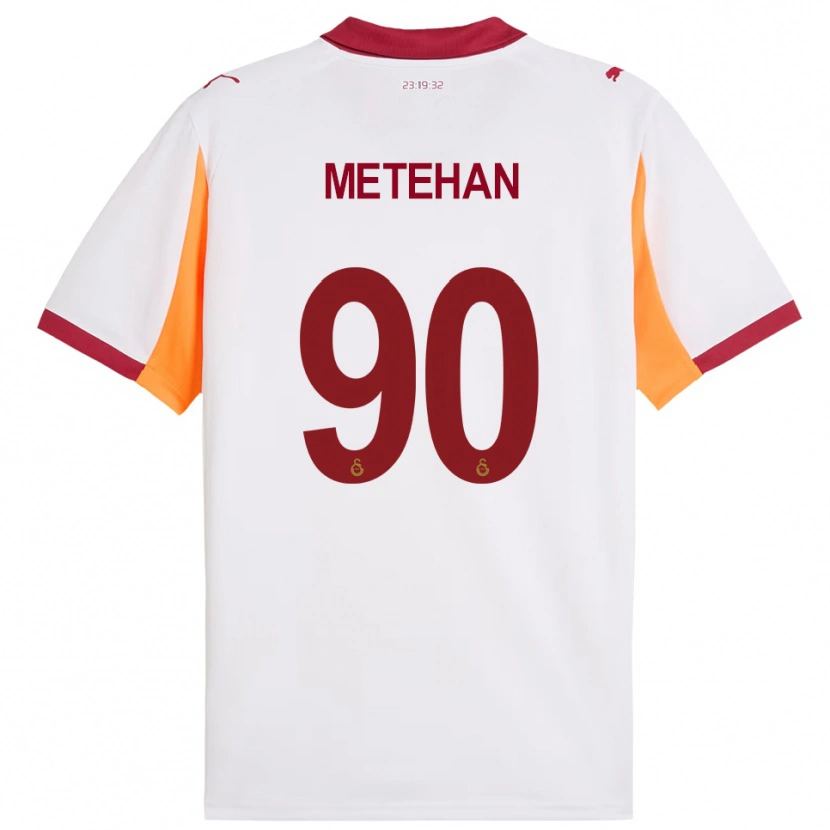 Danxen Enfant Maillot Metehan Baltacı #90 Blanc Rouge Tenues Extérieur 2025/26 T-Shirt