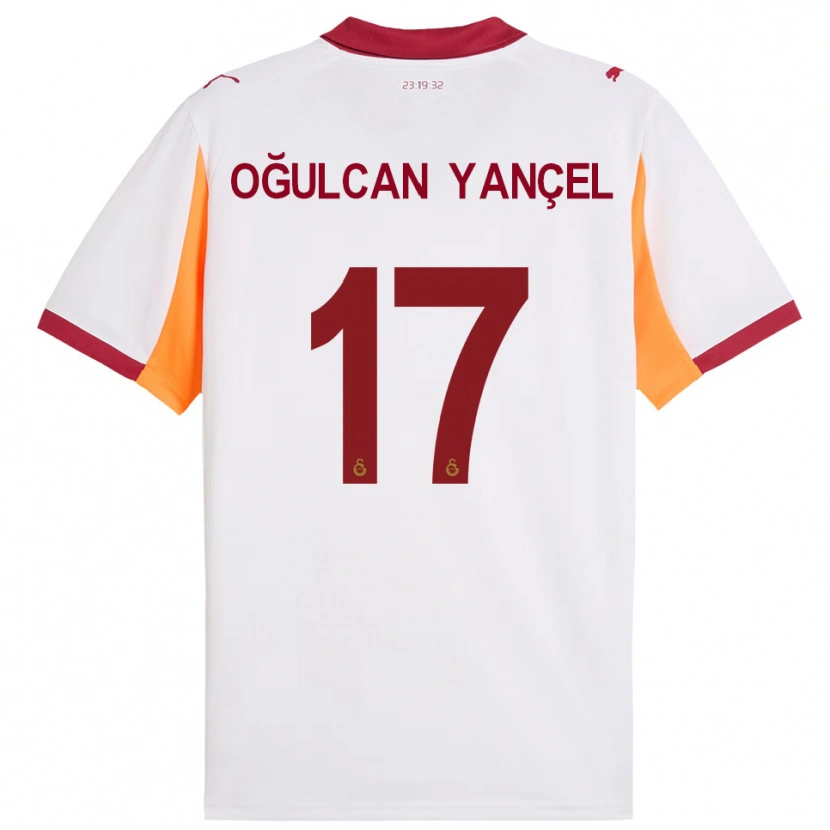 Danxen Enfant Maillot Necati Oğulcan Yançel #17 Blanc Rouge Tenues Extérieur 2025/26 T-Shirt