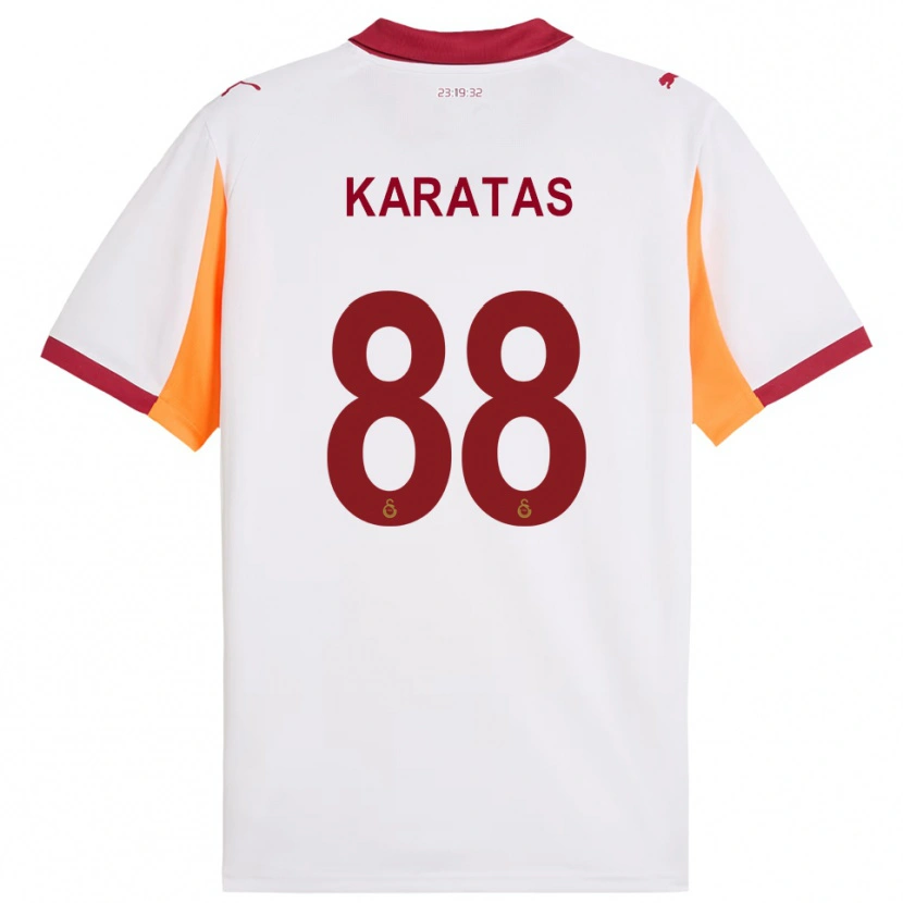 Danxen Enfant Maillot Kazımcan Karataş #88 Blanc Rouge Tenues Extérieur 2025/26 T-Shirt