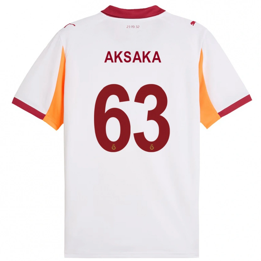 Danxen Enfant Maillot Baran Aksaka #63 Blanc Rouge Tenues Extérieur 2025/26 T-Shirt