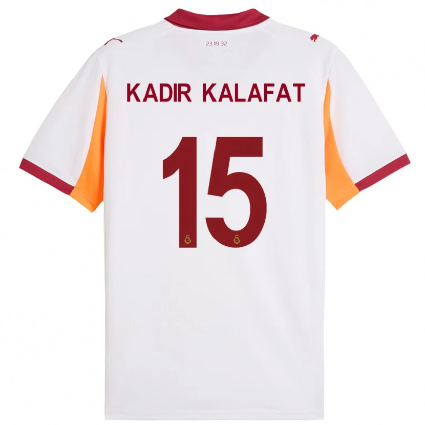 Danxen Enfant Maillot İsmail Kadir Kalafat #15 Blanc Rouge Tenues Extérieur 2025/26 T-Shirt