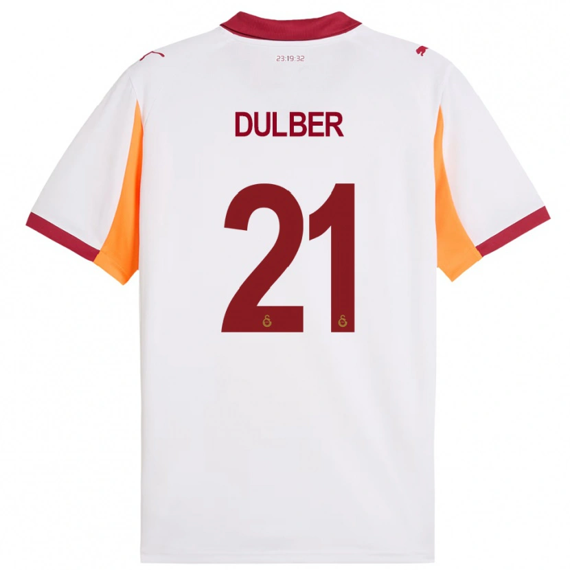Danxen Enfant Maillot Didem Dülber #21 Blanc Rouge Tenues Extérieur 2025/26 T-Shirt