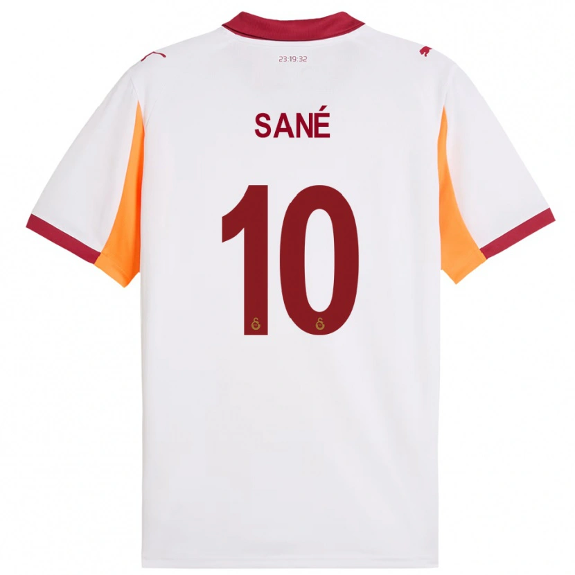 Danxen Enfant Maillot Leroy Sané #10 Blanc Rouge Tenues Extérieur 2025/26 T-Shirt