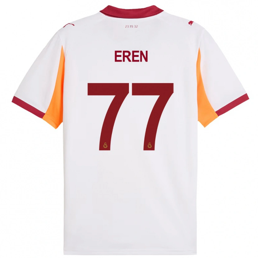 Danxen Enfant Maillot İrem Eren #77 Blanc Rouge Tenues Extérieur 2025/26 T-Shirt