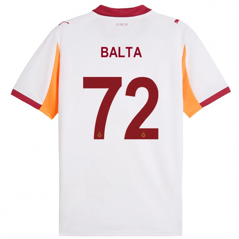 Danxen Enfant Maillot Çağrı Balta #72 Blanc Rouge Tenues Extérieur 2025/26 T-Shirt