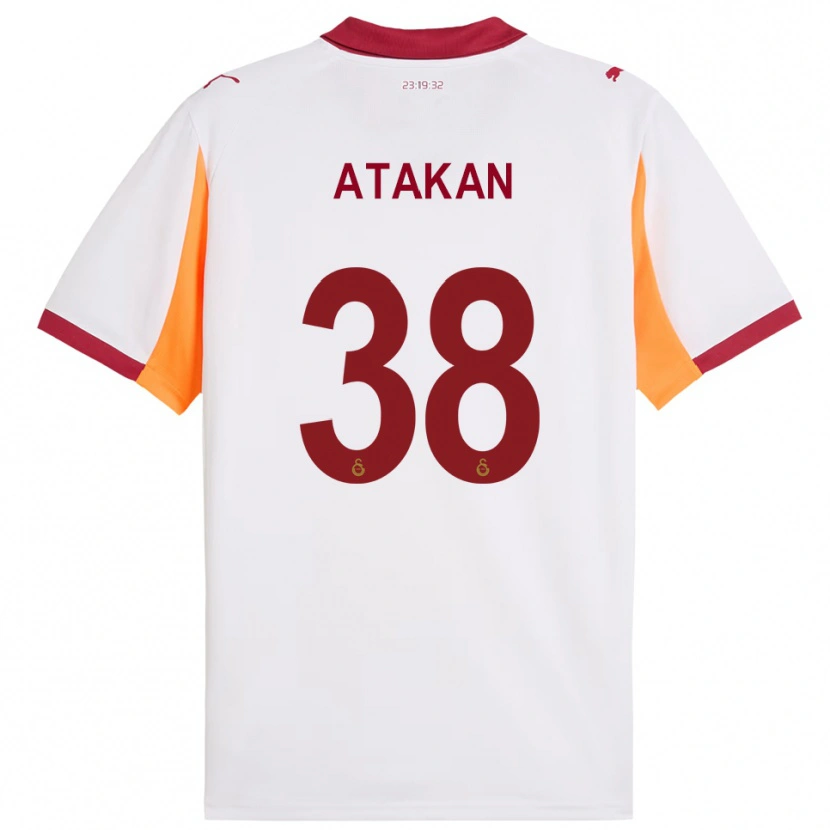 Danxen Enfant Maillot Atakan Ordu #38 Blanc Rouge Tenues Extérieur 2025/26 T-Shirt
