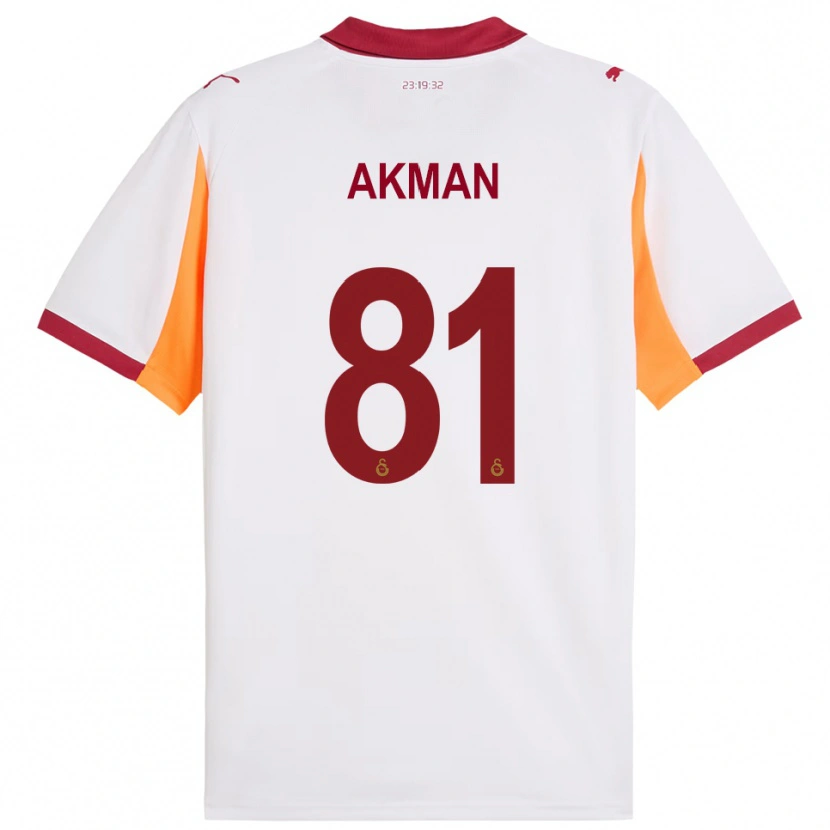 Danxen Enfant Maillot Hamza Akman #81 Blanc Rouge Tenues Extérieur 2025/26 T-Shirt