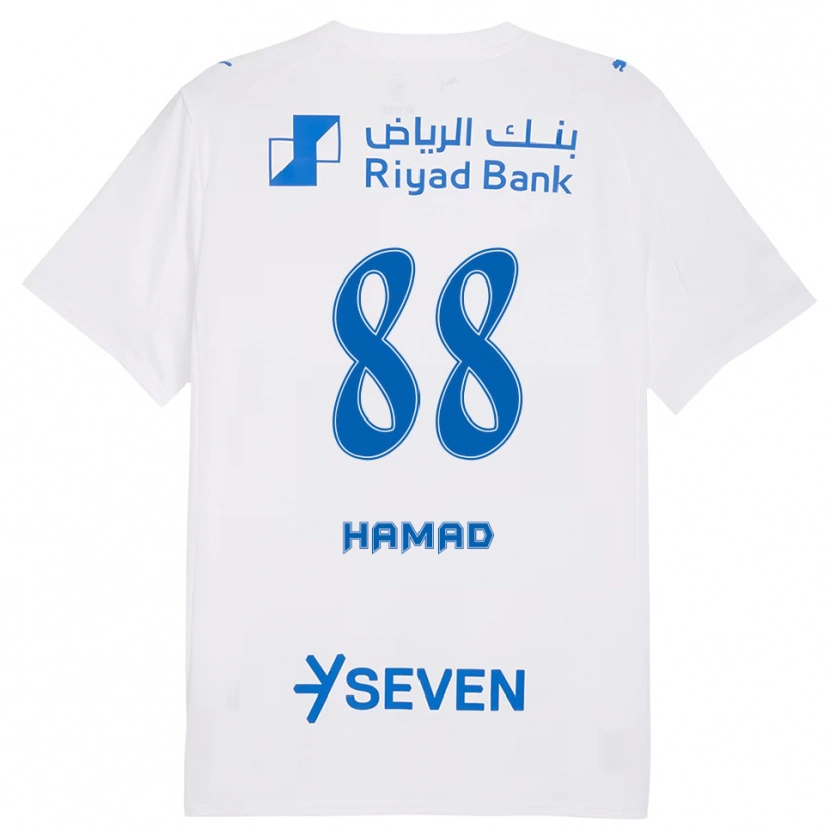 Danxen Enfant Maillot Hamad Al-Yami #88 Blanc Bleu Tenues Extérieur 2025/26 T-Shirt