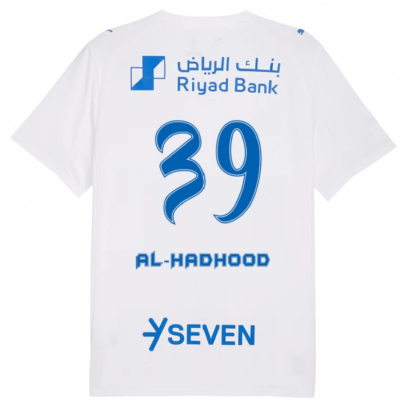 Danxen Enfant Maillot Abdulaziz Al-Hadhood #39 Blanc Bleu Tenues Extérieur 2025/26 T-Shirt