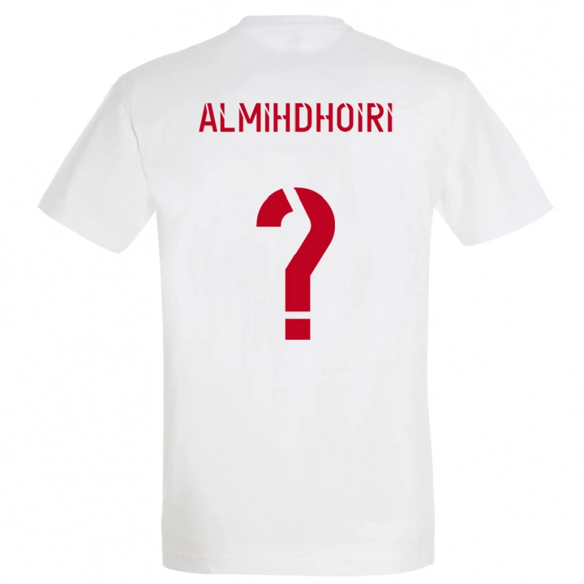 Danxen Enfant Maillot Younes Almihdhoiri #0 Blanc Rouge Jaune Tenues Extérieur 2025/26 T-Shirt