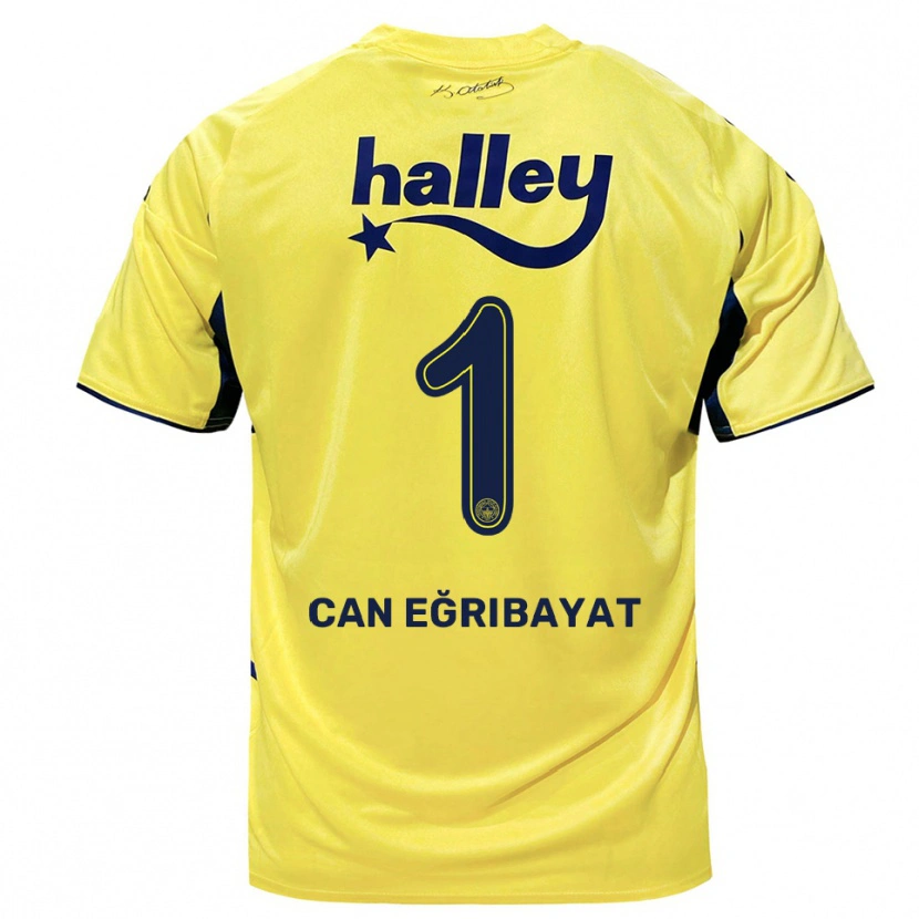 Danxen Enfant Maillot İrfan Can Eğribayat #1 Jaune Marine Tenues Extérieur 2025/26 T-Shirt