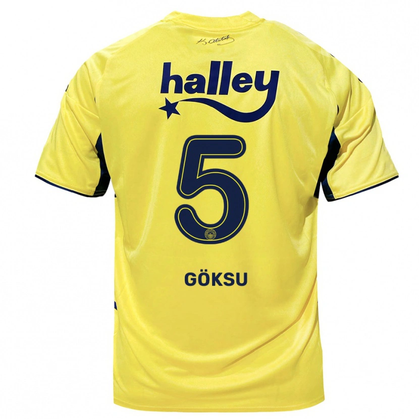 Danxen Enfant Maillot Yaşam Göksu #5 Jaune Marine Tenues Extérieur 2025/26 T-Shirt