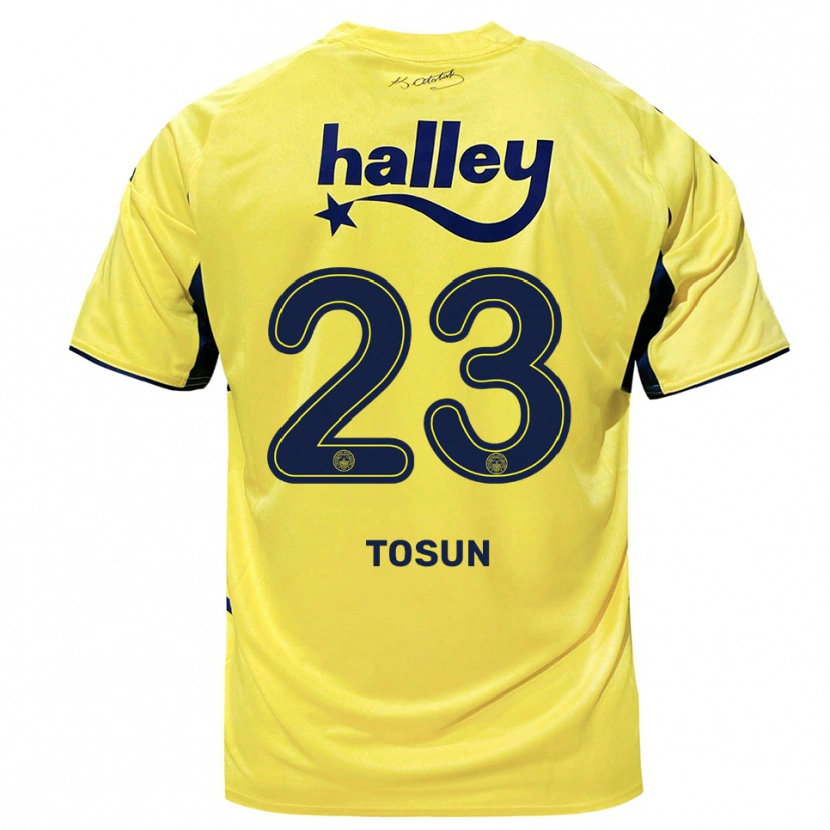 Danxen Enfant Maillot Cenk Tosun #23 Jaune Marine Tenues Extérieur 2025/26 T-Shirt