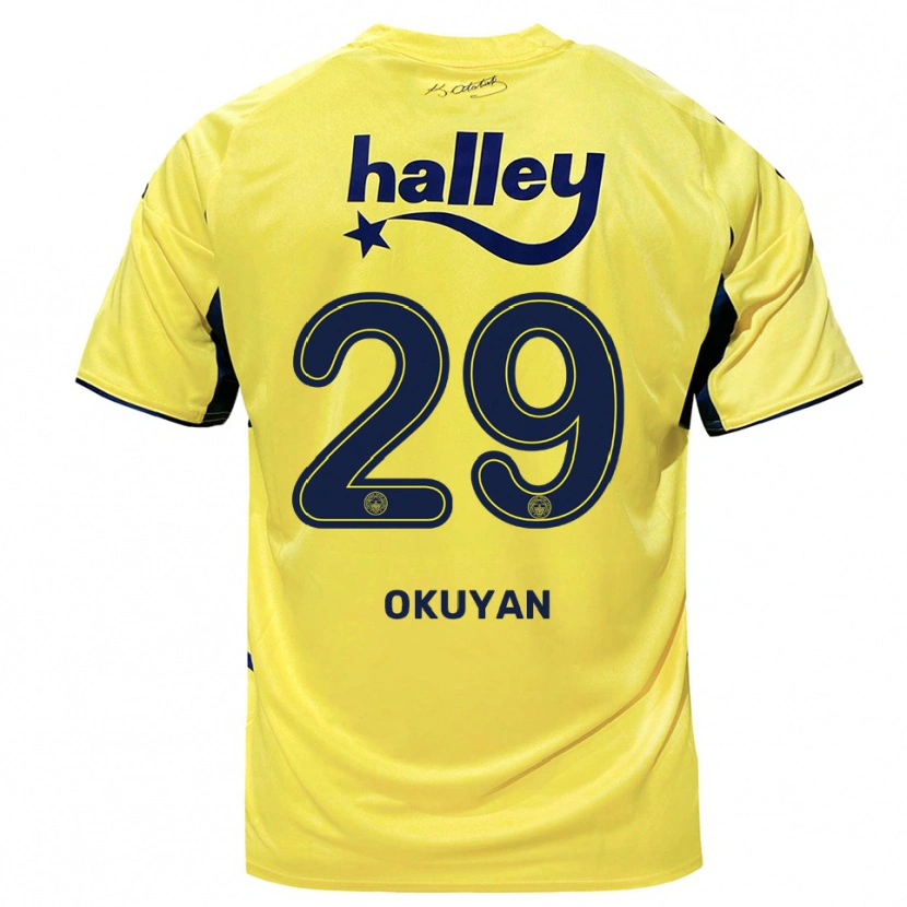 Danxen Enfant Maillot Mevlüde Okuyan #29 Jaune Marine Tenues Extérieur 2025/26 T-Shirt