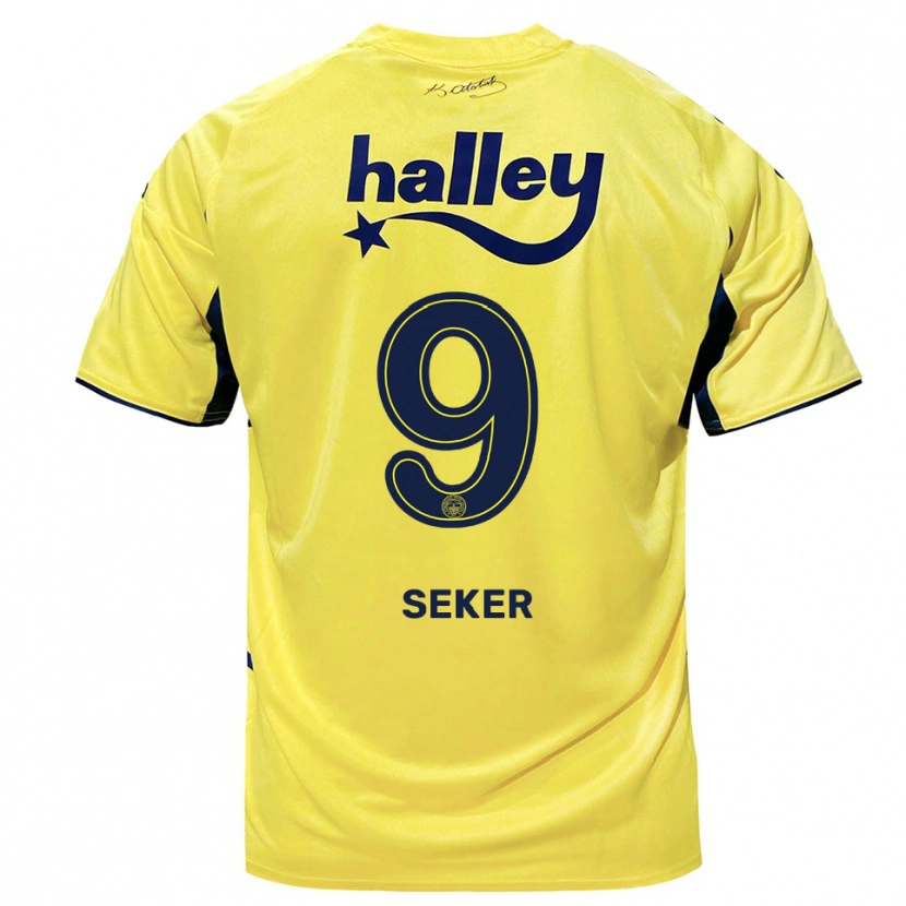 Danxen Enfant Maillot Busem Şeker #9 Jaune Marine Tenues Extérieur 2025/26 T-Shirt