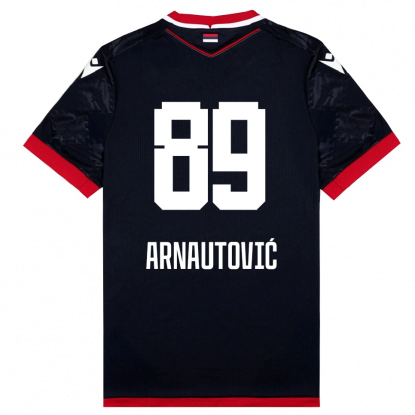 Danxen Enfant Maillot Marko Arnautovic #89 Noir Rouge Tenues Extérieur 2025/26 T-Shirt