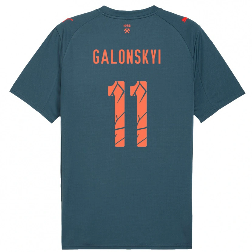 Danxen Enfant Maillot Valentyn Galonskyi #11 Marine Rouge Tenues Extérieur 2025/26 T-Shirt