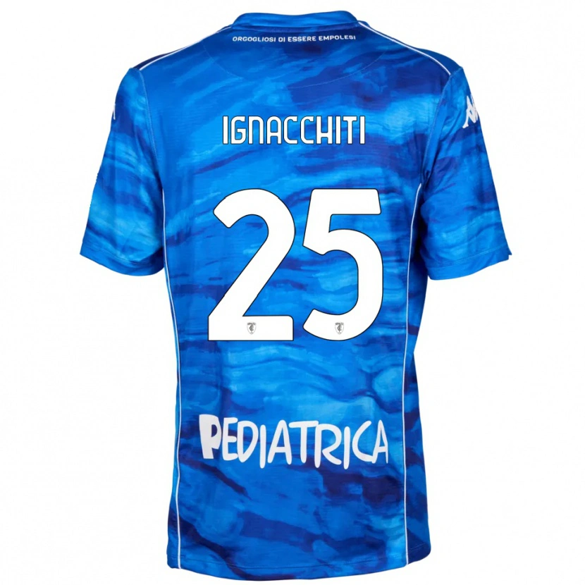 Danxen Homme Maillot Lorenzo Ignacchiti #25 Bleu Blanc Tenues Domicile 2025/26 T-Shirt