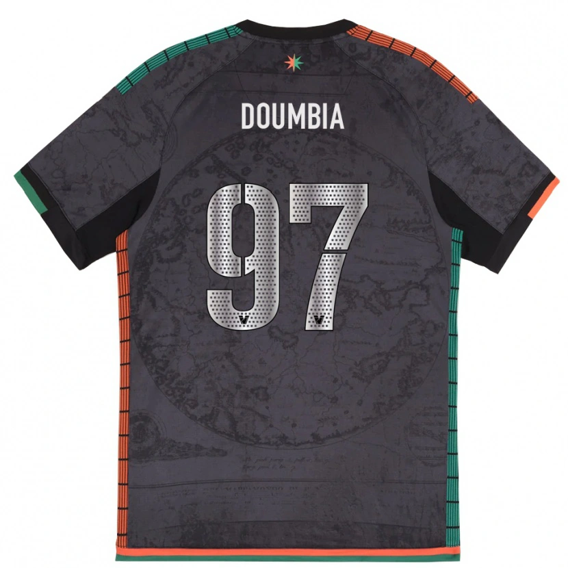 Danxen Homme Maillot Issa Doumbia #97 Gris Foncé Tenues Domicile 2025/26 T-Shirt