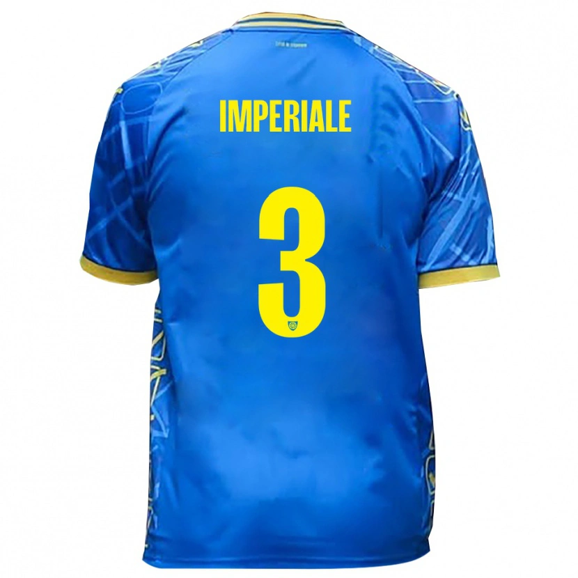Danxen Homme Maillot Marco Imperiale #3 Bleu Ciel Jaune Tenues Domicile 2025/26 T-Shirt