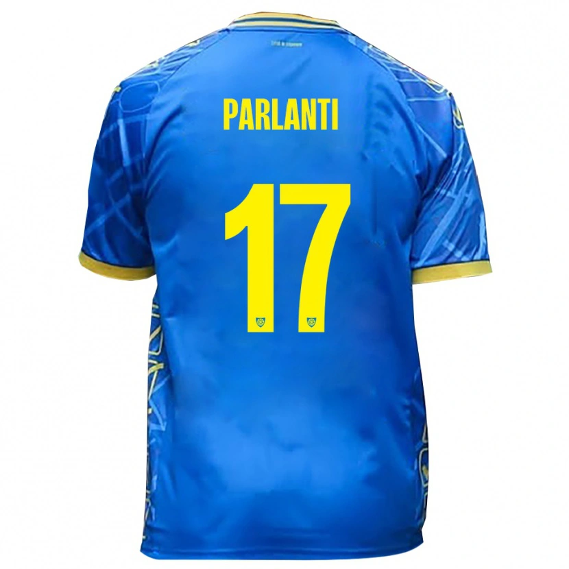 Danxen Homme Maillot Gabriele Parlanti #17 Bleu Ciel Jaune Tenues Domicile 2025/26 T-Shirt