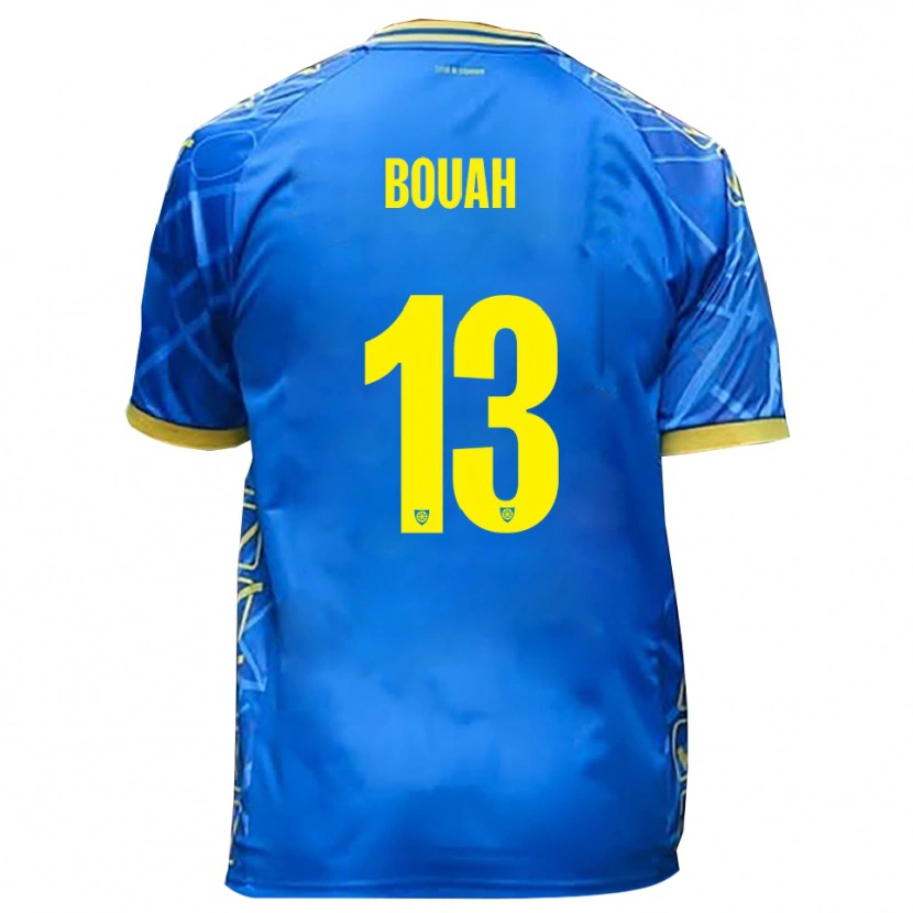 Danxen Homme Maillot Devid Eugene Bouah #13 Bleu Ciel Jaune Tenues Domicile 2025/26 T-Shirt