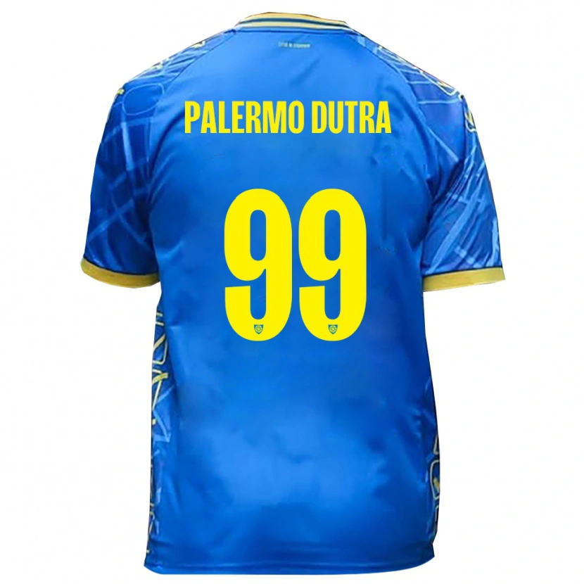 Danxen Homme Maillot Ryduan Palermo Dutra #99 Bleu Ciel Jaune Tenues Domicile 2025/26 T-Shirt