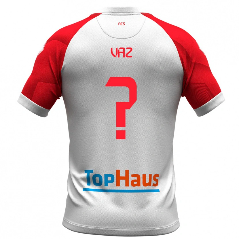 Danxen Homme Maillot Pedro Vaz #0 Blanc Rouge Tenues Domicile 2025/26 T-Shirt
