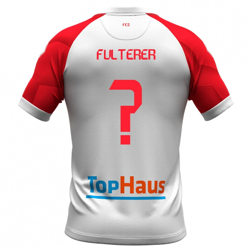 Danxen Homme Maillot Samuel Fulterer #0 Blanc Rouge Tenues Domicile 2025/26 T-Shirt