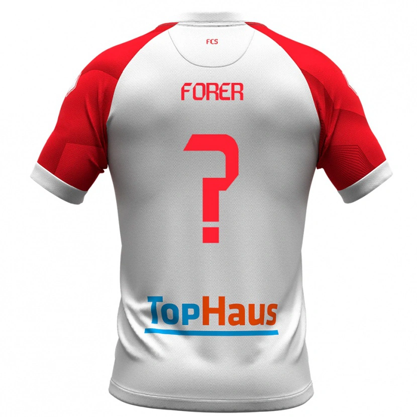 Danxen Homme Maillot Gabriel Forer #0 Blanc Rouge Tenues Domicile 2025/26 T-Shirt