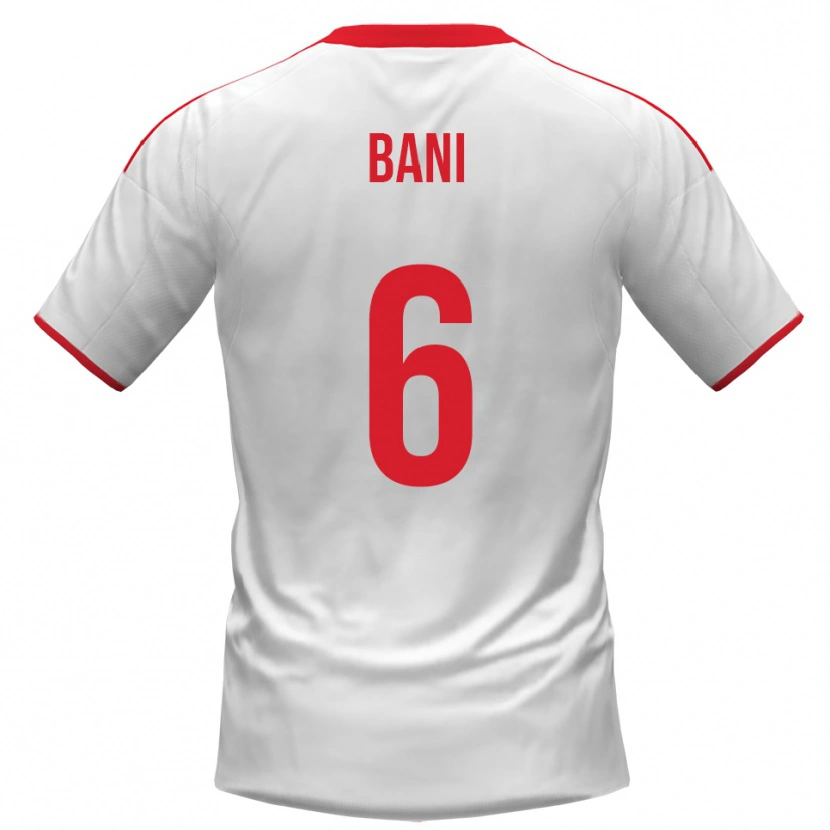 Danxen Homme Maillot Cristiano Bani #6 Blanc Rouge Tenues Domicile 2025/26 T-Shirt
