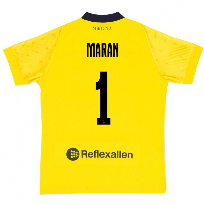 Danxen Homme Maillot Andrea Maran #1 Jaune Marine Tenues Domicile 2025/26 T-Shirt