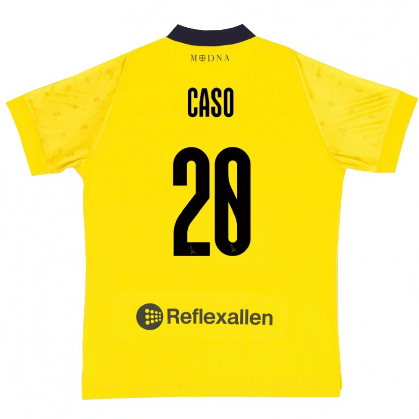Danxen Homme Maillot Giuseppe Caso #20 Jaune Marine Tenues Domicile 2025/26 T-Shirt