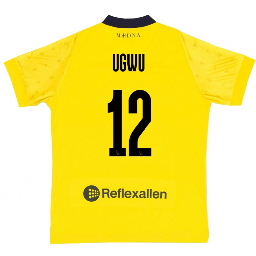 Danxen Homme Maillot Ferdinand Ugwu #12 Jaune Marine Tenues Domicile 2025/26 T-Shirt