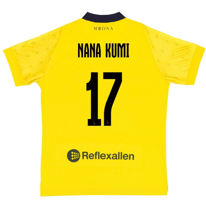 Danxen Homme Maillot Ronald Nana Kumi #17 Jaune Marine Tenues Domicile 2025/26 T-Shirt