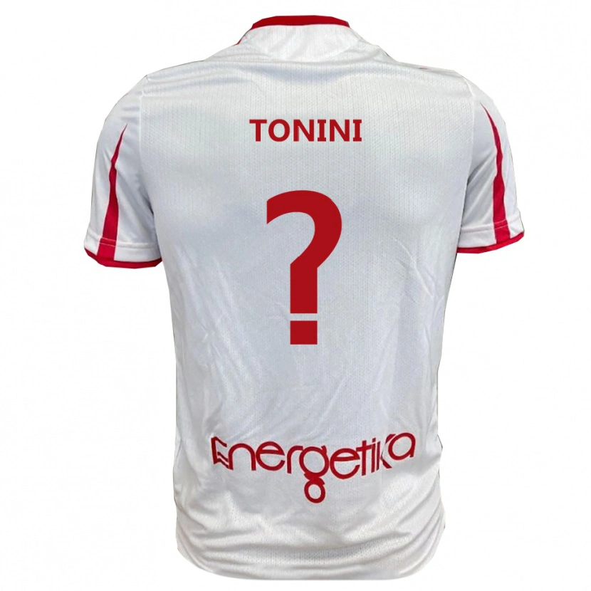 Danxen Homme Maillot Simone Tonini #0 Blanc Rouge Tenues Domicile 2025/26 T-Shirt
