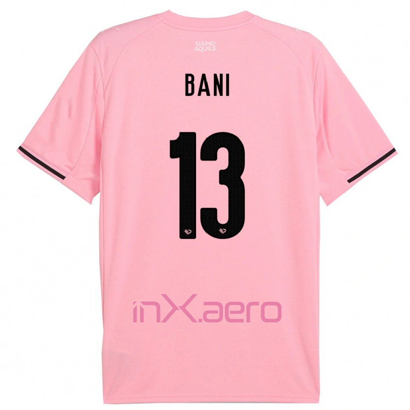 Danxen Homme Maillot Mattia Bani #13 Rose Noir Tenues Domicile 2025/26 T-Shirt