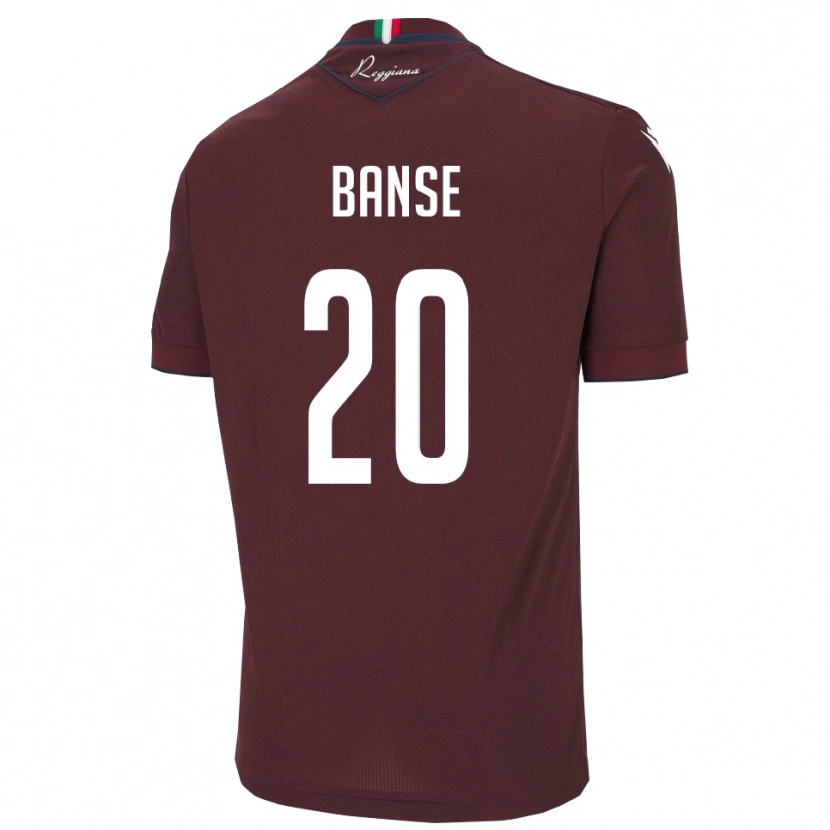 Danxen Homme Maillot Ousmane Banse #20 Bourgogne Blanc Tenues Domicile 2025/26 T-Shirt